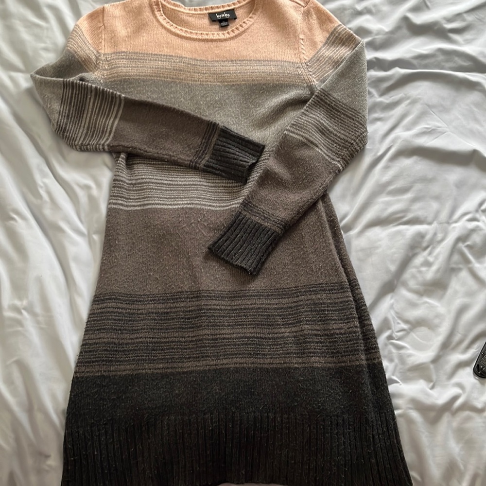 Pink to grey Sweater Dress - Medium- Office Attire